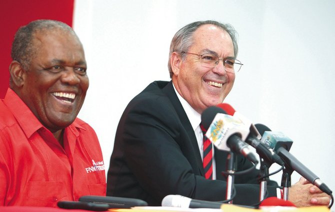 Prime Minister Hubert Ingraham and Deputy Prime Minister Brent Symonette.