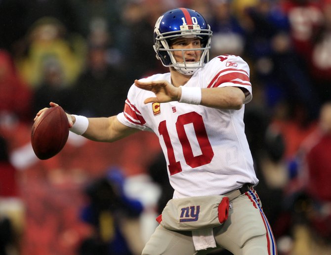 New York Giants quarterback Eli Manning.