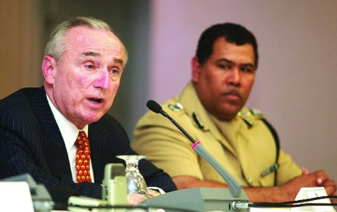 William Bratton with Police Commissioner Ellison Greenslade