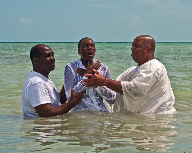 Scenes from Easter Water Baptism