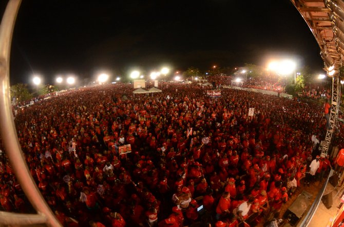 The scene at Saturday's FNM rally at Clifford Park.