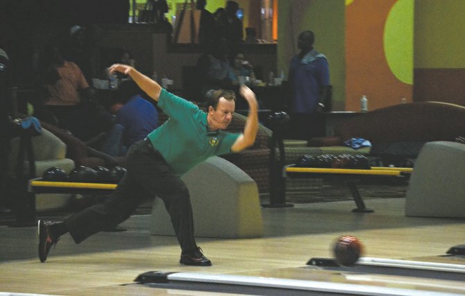 David Slatter in action at the Bahamas Bowling Federation's trials.