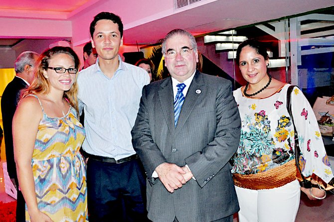 PICTURED at a cocktail reception hosted by the governmentof the Dominican Republic are, from left: Karla Wells, economic advisor in the ministry of Financial Services; Matthias Bresser, trade programme advisor, GIZ (German technical assistance agency); Manuel Garcia Arevalo, Minister of Trade and Commerce, Dominican Republic; Sharon McIntosh, programme co-ordinator, Trade ImplementationUnit, Republic of Trinidad and Tobago.	PICTURED at a cocktail reception hosted by the governmentof the Dominican Republic are, from left: Karla Wells, economic advisor in the ministry of Financial Services; Matthias Bresser, trade programme advisor, GIZ (German technical assistance agency); Manuel Garcia Arevalo, Minister of Trade and Commerce, Dominican Republic; Sharon McIntosh, programme co-ordinator, Trade ImplementationUnit, Republic of Trinidad and Tobago.