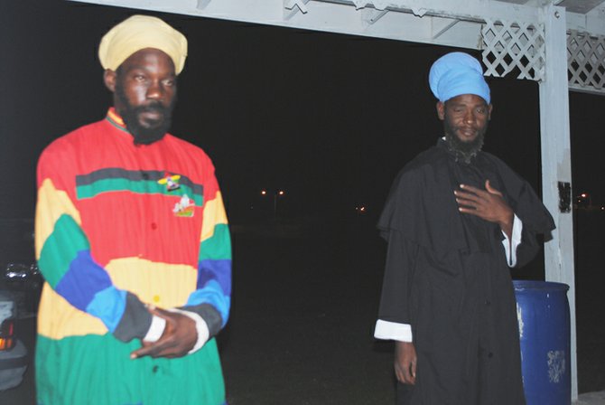 Bobo Shanti priests Volcano and Shemane, who spoke on the role  of the church in Rastafari.
