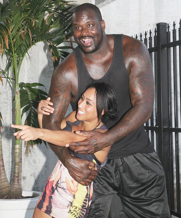 Shaquille O'Neal and his girlfriend Nicole "Hoopz" Alexander...