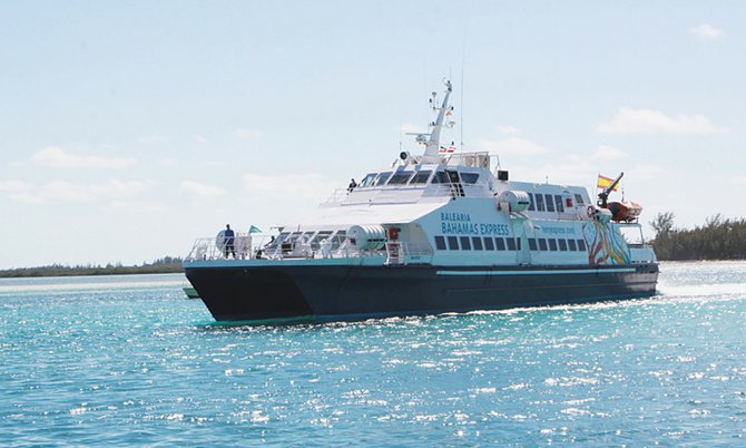 The Balearia Bahamas Express Ferry Service.