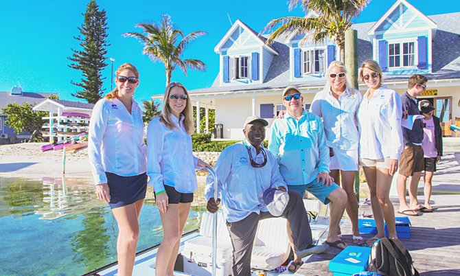 Amanda Perryman, Pro &Conservation Program Leader from Costa Sunglasses (left), is pictured along with her team, their Deep Water Cay guide and Bill & Lisa Culbreath, Deep Water Cay Resident Managers. Bill Culbreath was pleased to have been the chosen property for the winners “It is wonderful that Deep Water Cay was promoted to such a large audience in the US,” he said. “At our closest point we are a quick 40-minute flight from Florida and our private airport is a wonderful bonus for those who can charter straight to the cay. We hope that this additional advertising will help promote our cay and the beauty of Grand Bahama.”Photos: Keen i Media for Barefoot Marketing
