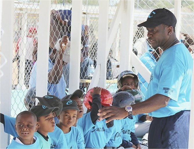 Defending T-Ball Champions Cantaloupes, managed by coach Lincoln, are on top of their division at the midway point in the season.