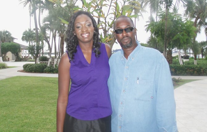 Waltiea Rolle and her father Maxwell Rolle.