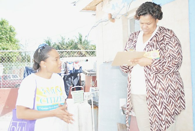 
ACTIVIST group Citizens for a Better Bahamas yesterday canvassed the Centreville area to encourage residents to sign a petition opposing the proposed VAT system.