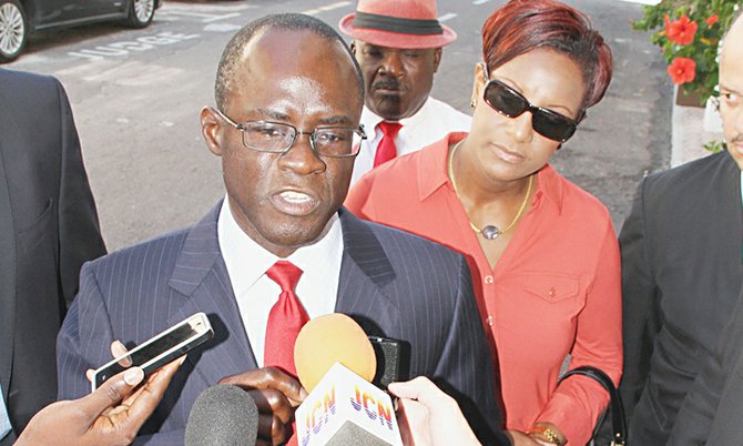 FNM Chairman Darron Cash outside of court.