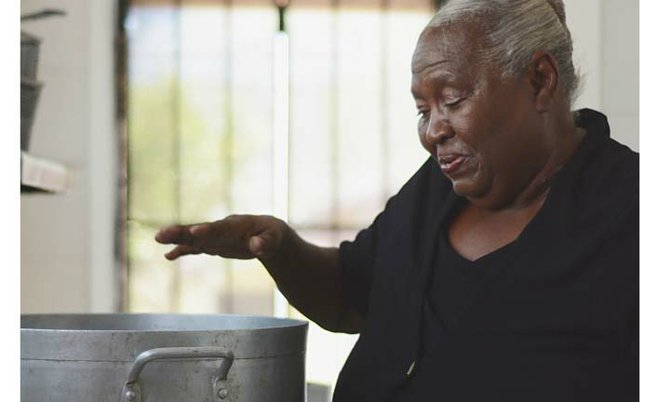 COOKING UP A STORM: 74-year-old Ruth Darbouze