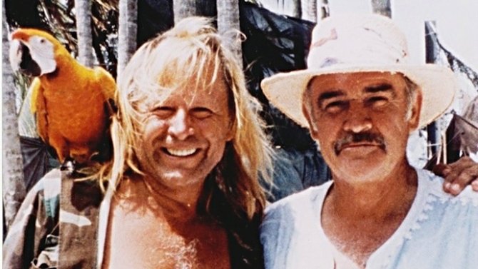 Peter Nygard pictured with Sir Sean Connery in a photograph that surfaced amid claims from the fashion designer that the pair were friends and that the movie star was a frequent visitor to Nygard Cay. However, that has been refuted by Sir Sean’s wife, Micheline Roquebrune Connery, who says the couple only visited once and had not returned. 
