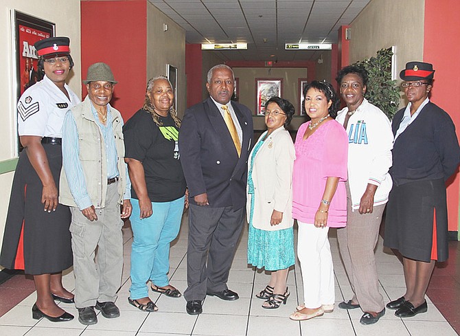 Pictured from left: Sgt Shelly Farrington; John Berkley Taylor; Monica Flowers; Athama Bowe, chairman; Chavasse Turnquest, liaison to the board; Elizabeth Burrows; Valencia Smith; and R/C Eula Rahming.  
(BIS Photo/Letisha Henderson)
