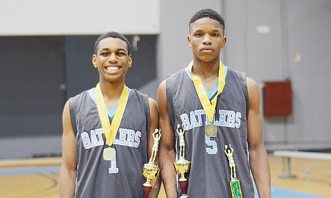 MOST VALUABLE PLAYERS: Shakwon Lewis and Michael Sweeting, of the CI Gibson Rattlers. 