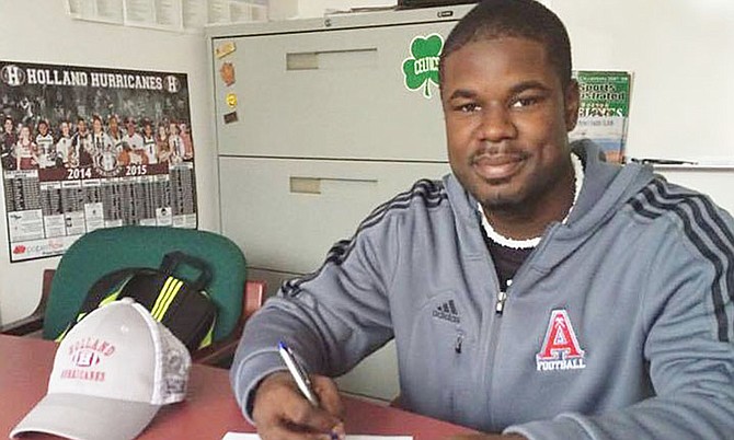 Eugene McMinns is preparing to join the football programme at Acadia University.