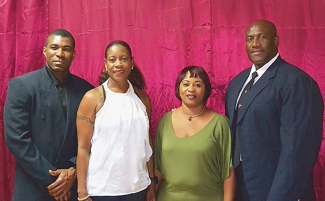 NEWLY elected BBFF officers (l-r) vice president Kenny Greene, secretary general Lillian Moncur, treasurer Oreatheia Mackey and president Joel Stubbs.