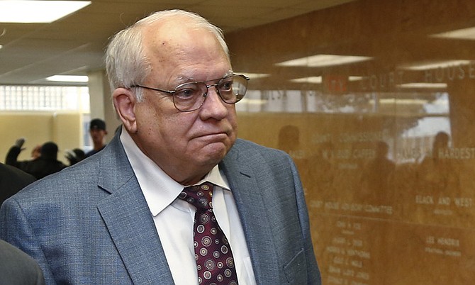Defendant Robert Bates arrives for his arraignment at the Tulsa County courthouse in Tulsa, Okla., Tuesday. (AP)