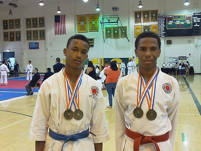 MEDAL WINNERS: Nathaniel Woodside (left) and William Knowles. 