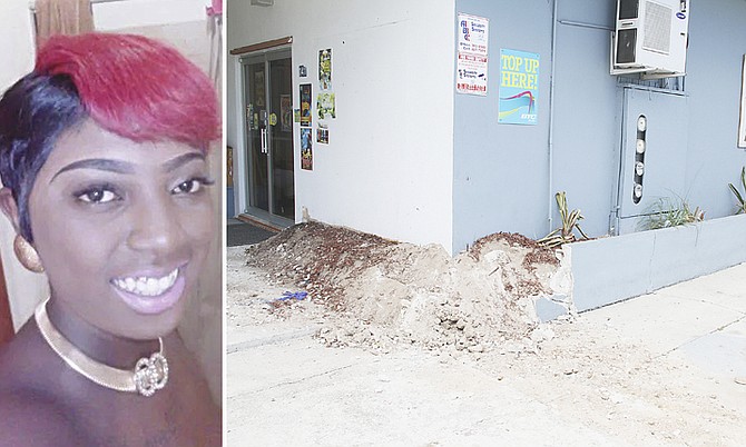 LEFT: Dajonne 'Dajji' Woodside, who was hit by a car outside Da Brick House bar on Gladstone Road in the early hours of Saturday morning and died later in hospital.
RIGHT: Da Brick House Bar on Gladstone Road where a car ran into Dajonne Woodside and a man said to be the bar’s owner, pinning them to the wall. 