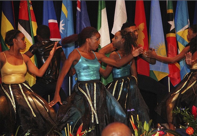 Dancers during the 19th Conference of Commonwealth Education Ministers, held in the Bahamas. 