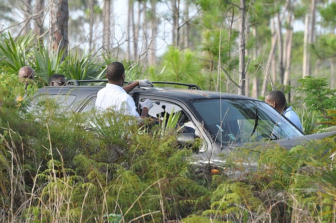 The car after the fatal accident which happened on Creswell Road, Freeport.

Photo/Vandyke Hepburn