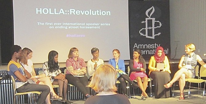 Ambassador for Hollaback! Bahamas Sabria Thompson was among several international speakers and activitists at the Holla Revolution conference in London.