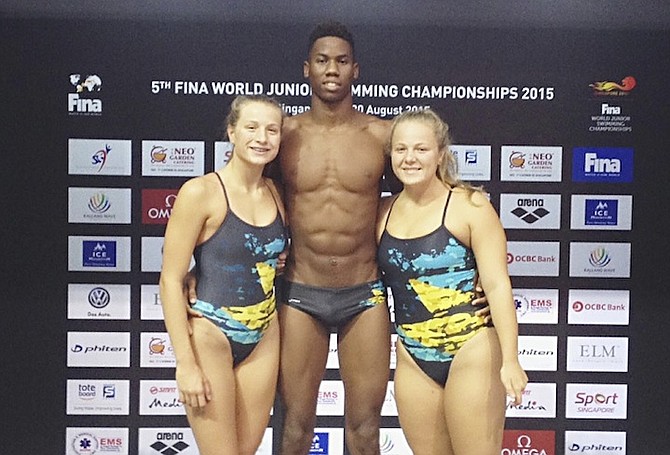 TEAM BAHAMAS: The Bahamas will field a three-member team - N’Nhyn Fernander, Margaret Higgs and Lillie Higgs - at the 5th FINA World Junior Swimming Championships, hosted in Singapore. The team is coached by Stacey Bradley.
