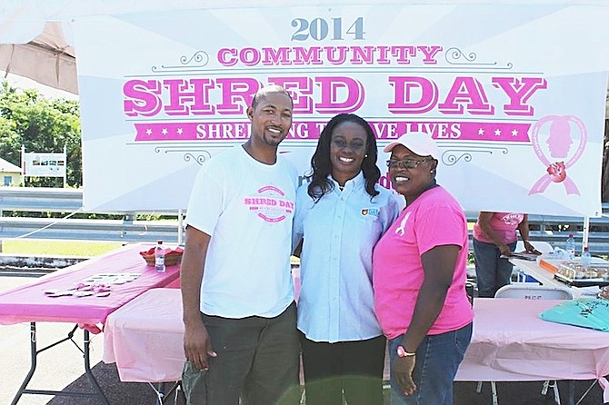 The team at Sunryse Shredding and Information Management is ready to do their bit for breast cancer awareness.
