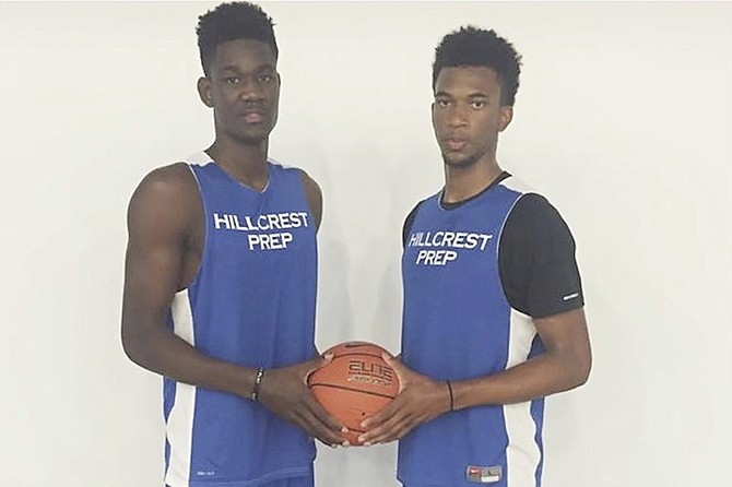 MAKING MOVES: Bahamian basketball prospect DeAndre Ayton (left), the top ranked player in the ESPN 60 for the class of 2017, is expected to join Marvin Bagley III (right) - the top ranked player in the class of 2018 - to make Hillcrest Hoops Academy a dominant powerhouse this upcoming season.