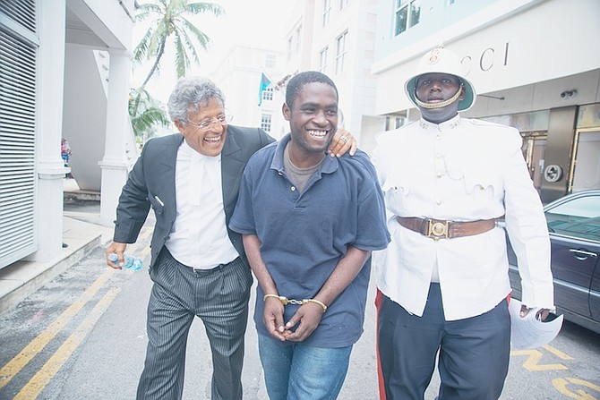 Jamaican Matthew Sewell leaves court with his lawyer Fred Smith after being released from detention last year.
Photo: Jay Isaacs/JKL Media