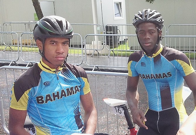 Team BAHAMAS will be represented by Jay Major (left), Anthony Colebrook (right), Roy Colebrook Jr, Justin Minns, Chris Curry and D’Angelo Sturrup at the 19th Caribbean Elite Cyclist Championships in Barbados October 17-19.
