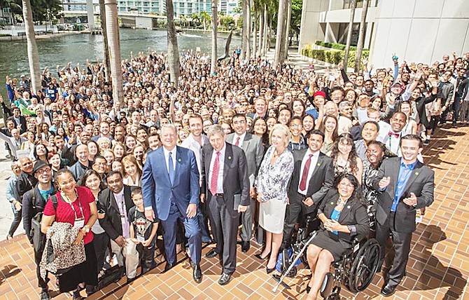 Attendees at the Climate Reality Leadership Training Corps event in Miami, seeking to tackle climate change.