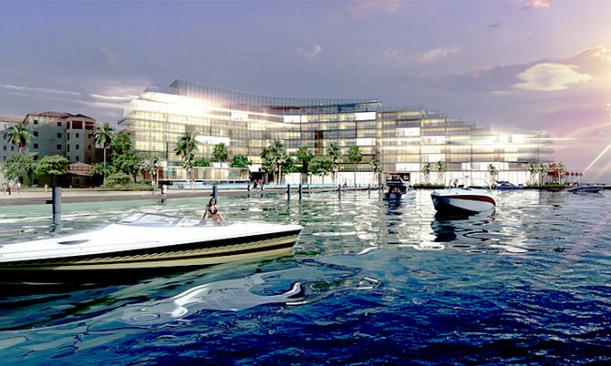 An artist's impression of The Pointe development. The Pointe is owned by China Construction America, a subsidiary of China State Construction and Engineering Company.