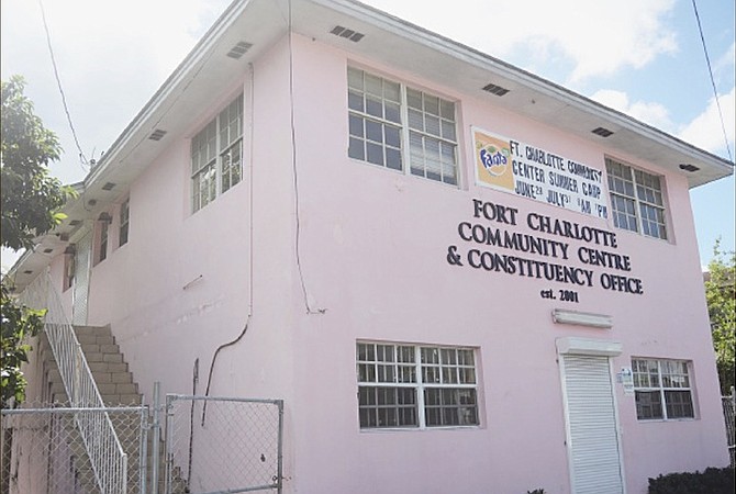 The closed-up constituency office of Andre Rollins in Fort Charlotte, where residents were none-too-pleased by his switch to the FNM. 