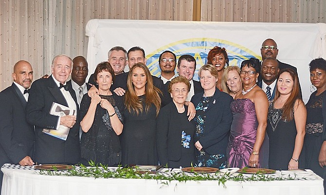 Eileen Carron along with family and friends and Tribune colleagues at the Bahamas Press Club Awards held at the British Colonial Hilton. Photos: Shawn Hanna/Tribune Staff