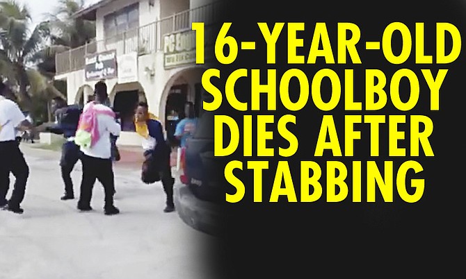 A clip from video footage in the moments after the attack that left a 16-year-old boy dead. 