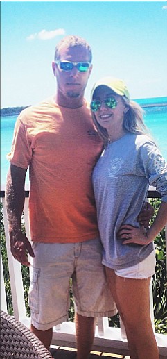 Richard Pinder, the fisherman attacked by a shark off Andros, and his wife, Ashley.
