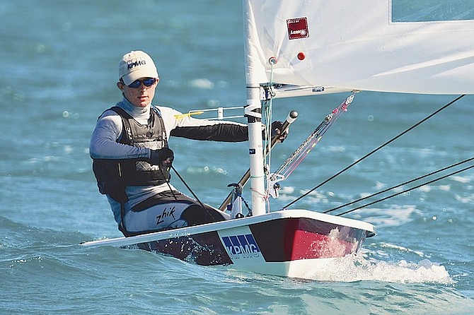 PAUL DE SOUZA in action on the high seas. The Junior Nationals was a great practice series for Paul, who goes off to the ISAF Youth World Championships in Malaysia December 24 to January 5. 
