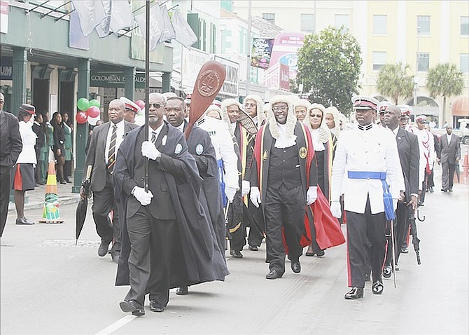 To mark the start to the new legal year, members of the legal community marched to Christ Church Cathedral for their annual ceremony. Photos: Tim Clarke/Tribune Staff