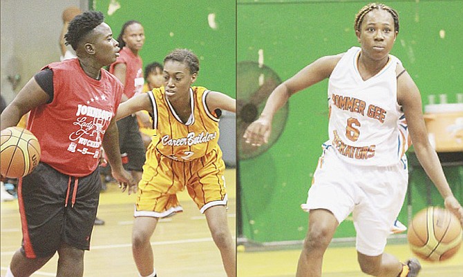 Lady Truckers pulled off a big 72-64 victory over former champions Career Builders Lady Cheetahs and the Bommer Gee Lady Operators routed the Super Value Cybot Queens 61-44 in NPWBA action on Saturday night.
Photo by Tim Clarke/Tribune Staff