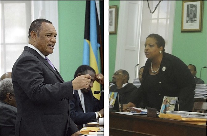Prime Minister Perry Christie and Loretta Butler-Turner.