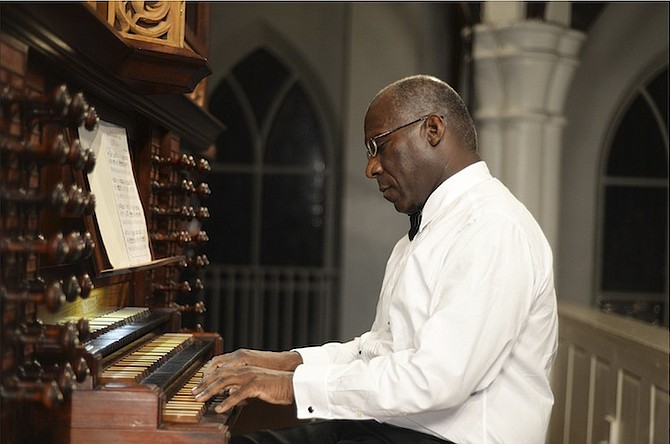 Dr Sparkman Ferguson performing his 17th Annual Epiphany Recital For Solo Organ at Christ Church Cathedral. Photos: Shawn Hanna/Tribune Staff