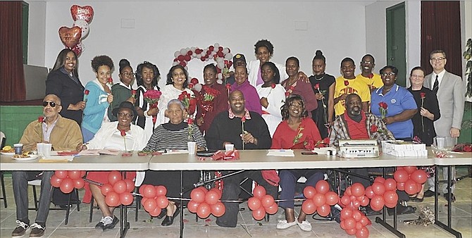 A Valentine’s dinner for persons with disability at the Foster Pestaina Hall organised by charity activist Grace Shepherd in Grand Bahama.
