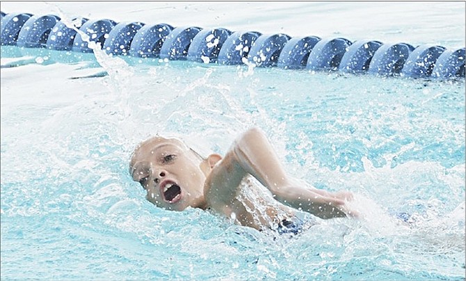 A YOUNG swimmer competes in the Sea Waves Aquatic Swim Meet at the Betty Kelly Kenning Swim Complex over the weekend.

Photo by Shawn Hanna/Tribune staff