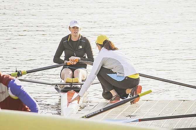 EMILY MORLEY will be the first Bahamian woman to compete internationally in the sport of rowing today when she races in the W1x (Women’s single) at the 2016 FISA America’s Olympic Qualification Regatta for Rio.
