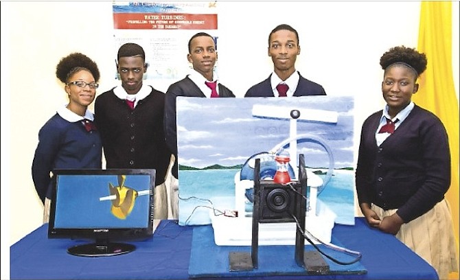 Mt Carmel Preparatory School won first place for their entry on using water turbines to produce renewable energy.