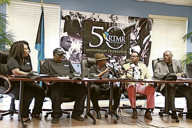 The press conference held to announce the events planned in the countdown to the 50th anniversary of Majority Rule. Photo: Tim Clarke/Tribune Staff