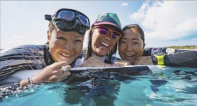 The number of records set so far at Vertical Blue 2016 is 25 and one world record by Sayuri Kinoshita of Japan. Luke Maillis set three national records for the first time for The Bahamas in all the depth disciplines Constant Weight (CWT), Free Immersion (FIM), Constant No-fins (CNF).
Photo by Daan Verhoeven