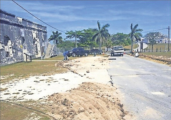 Upgrades underway at Fort Charlotte include a re-routed entranceway for vehicular traffic and an increase to the activities programme at the fort. Photo: Tim Clarke/Tribune Staff

